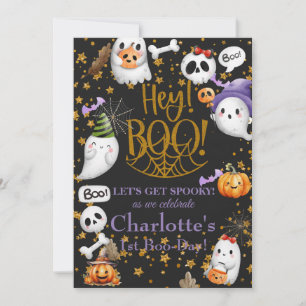 Invitación 1.ª fiesta de cumpleaños de Halloween para Chicas