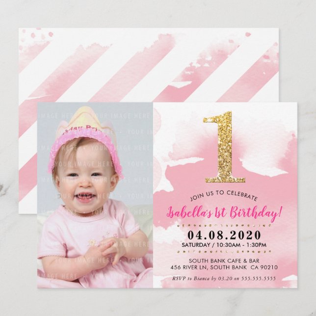 Invitación 1.ª FOTO DEL PARTIDO DE CUMPLEAÑOS INVITA al purpu (Anverso / Reverso)