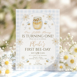 Invitación 1.ᵉʳ Abeja Chicas Cumpleaños Honey Daisy