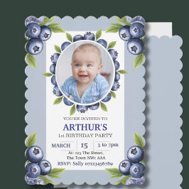 Invitación 1.ᵉʳ arándano de cumpleaños