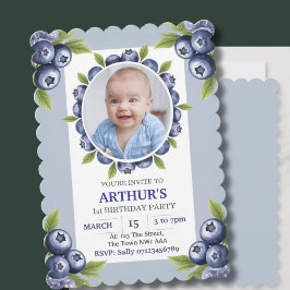 Invitación 1.ᵉʳ arándano de cumpleaños