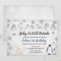 1.ᵉʳ bebé de cumpleaños es frío fuera de la invita