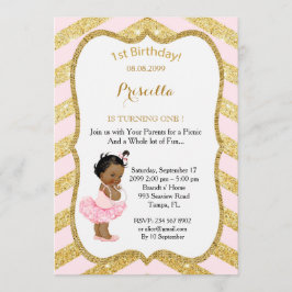 Invitación 1.ᵉʳ CHICA de cumpleaños, primer cumpleaños étnico