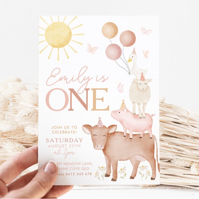 Invitación 1.ᵉʳ Chicas del Fiesta de Barnyard (Subido por el creador)