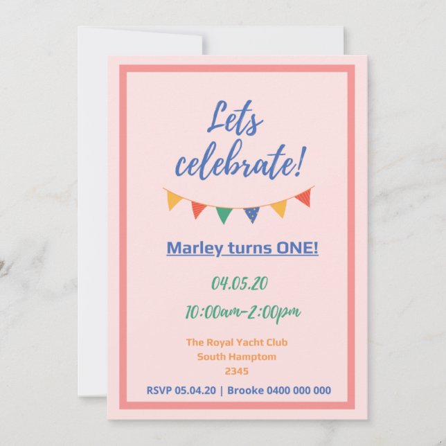 Invitación 1.ᵉʳ cumpleaños (Anverso)