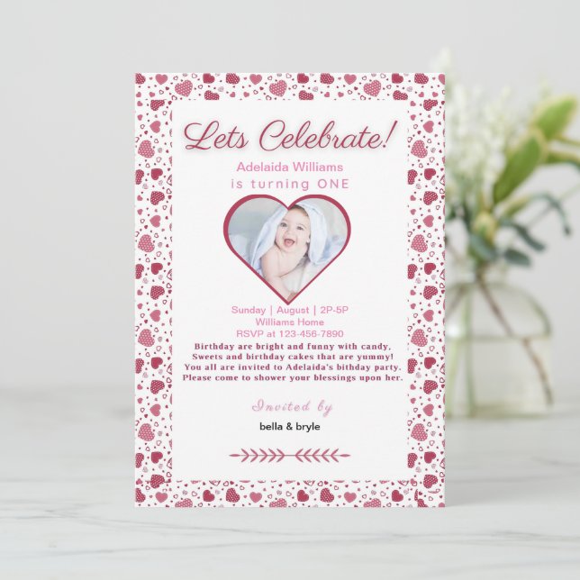 Invitación 1.ᵉʳ cumpleaños (Anverso de pie)