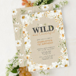 Invitación 1.ᵉʳ cumpleaños Daisy Salvaje y Maravillosa Terrac
