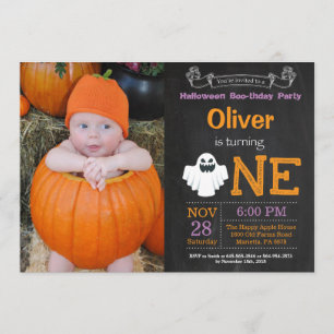 Invitación 1.ᵉʳ cumpleaños de la fiesta de Halloween Invitaci