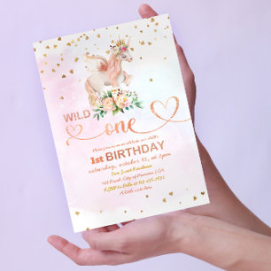 Invitación 1.ᵉʳ cumpleaños de la niña salvaje