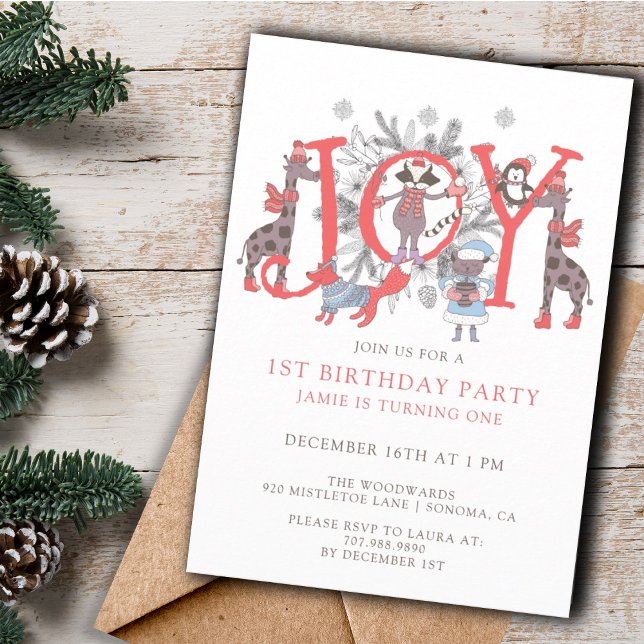 Invitación 1.ᵉʳ cumpleaños de niños Fiestas de invierno (Subido por el creador)
