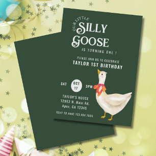 Invitación 1.ᵉʳ cumpleaños de un tonto ganso