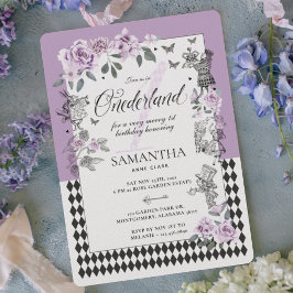 Invitación 1.ᵉʳ cumpleaños en la Moda de Onederland Floral Fa