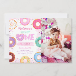 Invitación 1.ᵉʳ cumpleaños Fiesta Donut Foto