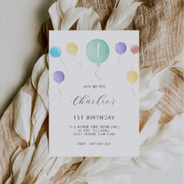 Invitación 1.ᵉʳ cumpleaños, Oso Teddy