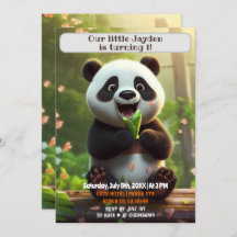 1.ᵉʳ Cumpleaños Panda Niños Personalizados Nombre
