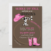 1.ᵉʳ cumpleaños Saddle Up Cowgirl Boots Gorra y La