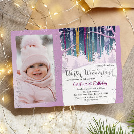 Invitación 1.ᵉʳ cumpleaños Winter Wonderland Foto