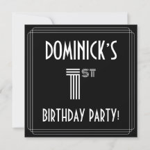 1.ᵉʳ Fiesta de cumpleaños: Art Deco Style con nomb