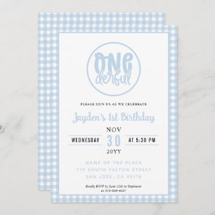 Invitación 1.ᵉʳ Fiesta de cumpleaños Cute maravilloso Pastel 