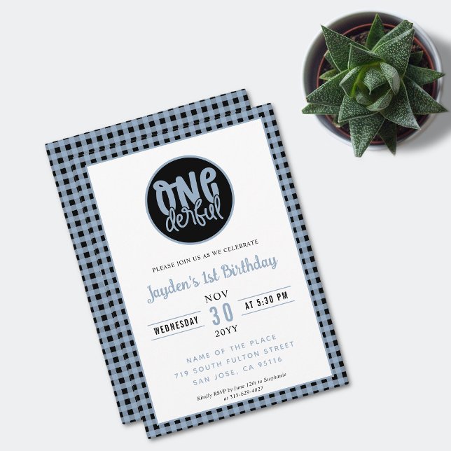Invitación 1.ᵉʳ Fiesta de cumpleaños Cute maravilloso Pastel  (Subido por el creador)
