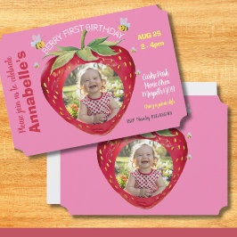 Invitación 1.ᵉʳ fiesta de cumpleaños invitar entrada Sweet On