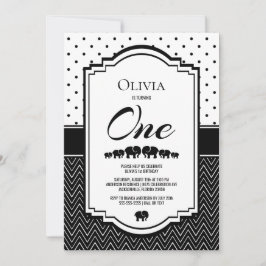 Invitación 1.ᵉʳ Fiesta de Elefantes de Cumpleaños