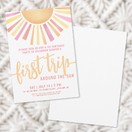 Invitación 1.ᵉʳ Primer Viaje De Cumpleaños Por El Sol
