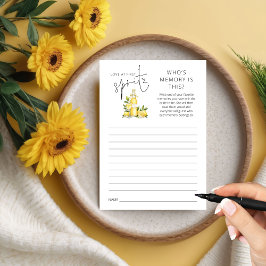 Invitación 1.ᵉʳ Spritz juego de ducha de novias en memoria