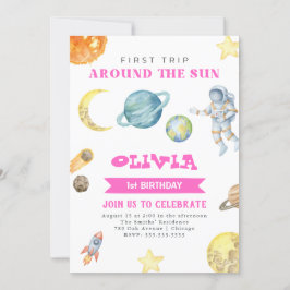 Invitación 1.ᵉʳ Viaje al espacio ultraterrestre Chicas del pr