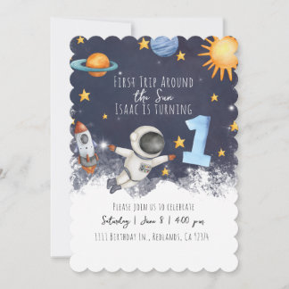 Invitación 1.ᵉʳ viaje alrededor del primer cumpleaños de los