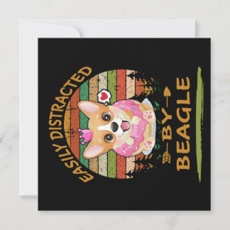 Invitación 1 Easily Distracted By Beagle