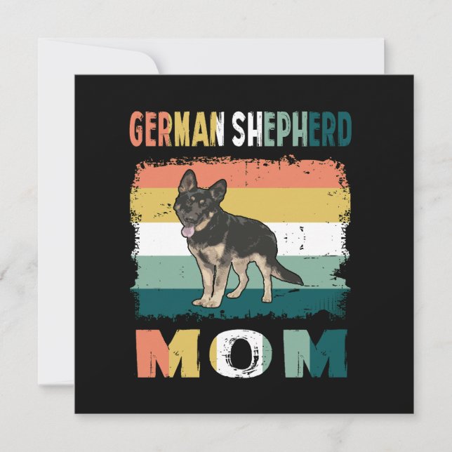 Invitación 1 German Shepherd Mom (Anverso)