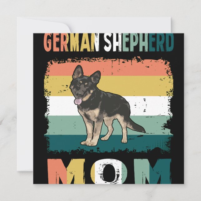 Invitación 1 German Shepherd Mom (Anverso)