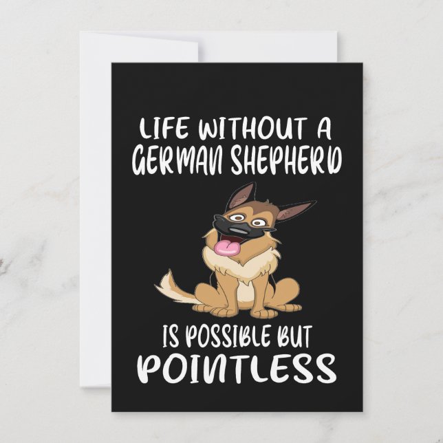 Invitación 1 Life Without A German Shepherd Is Possible But P (Anverso)