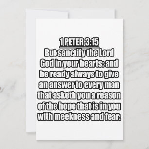 Invitación 1 Peter 3:15 KJV Biblia Verse