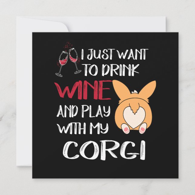 Invitación 1 Solo quiero beber vino (Anverso)