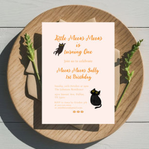 Invitación 1er Cumpleaños de Bebé   Little Meow Me
