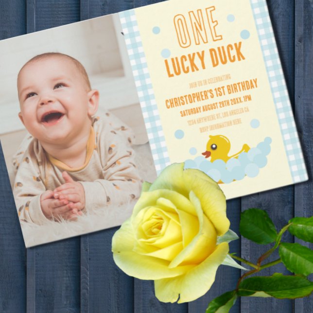 Invitación 1er Cumpleaños de Pato (Subido por el creador)