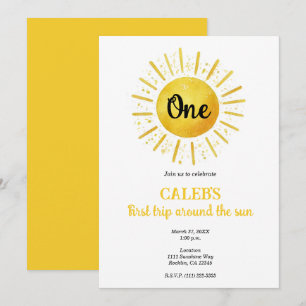Invitación 1er Viaje Alrededor del Sol 1 Fiesta de Cumpleaños