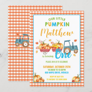 Invitación 1r muchacho del camión de la cosecha de la fiesta