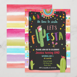 Invitación 1r primer cumpleaños de la fiesta del cactus