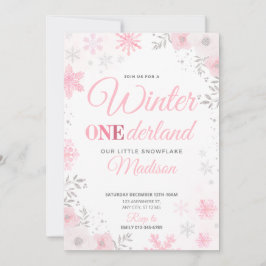 Invitación 1ra de Winter ONEderland Copo de Nieve