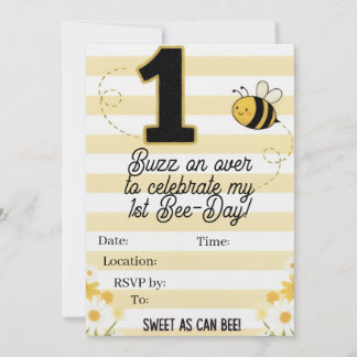 Invitación 1st Bee-Day Invitation