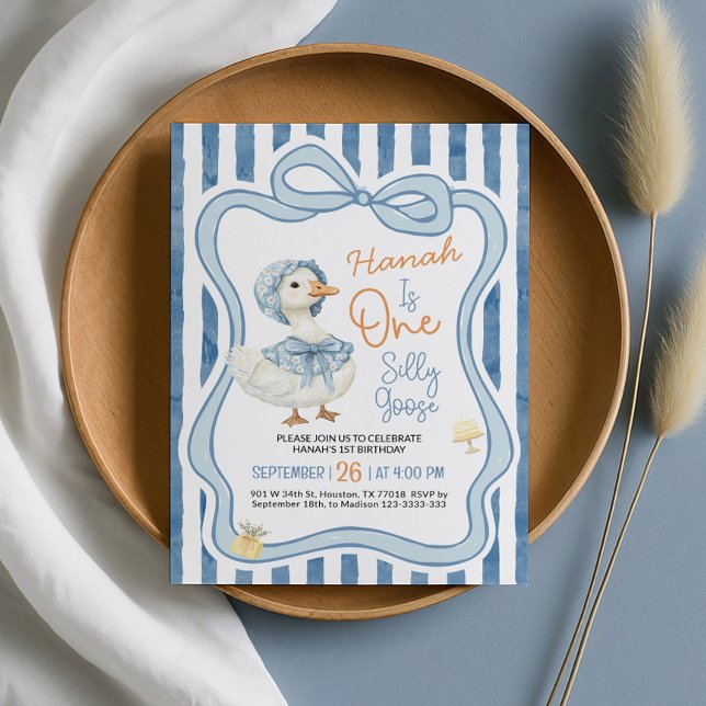 Invitación 1st Birthday Invitation, Silly Goose Birthday  (Subido por el creador)