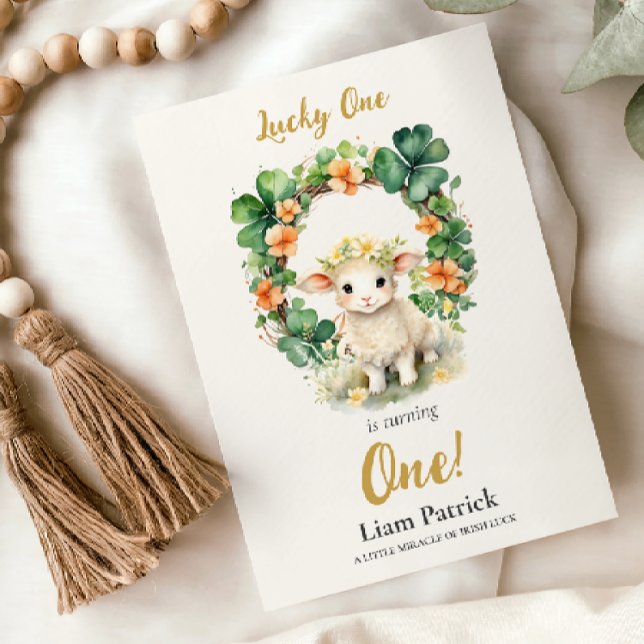 Invitación 1st Birthday Invitation St. Patrick's Day Card (Subido por el creador)