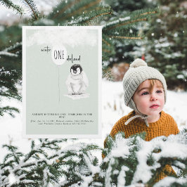 Invitación 1st Birthday Winter Wonderland Birthday Party