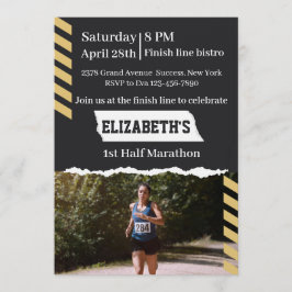 Invitación 1st Half Marathon Runner First Running 13 1 Party