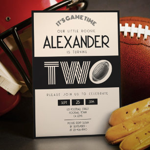 Invitación 2º cumpleaños del Clásico Retro Black Football