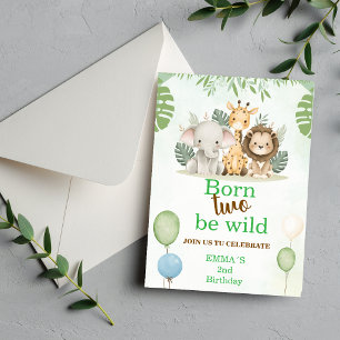 Invitación 2º Cumpleaños Safari   Nacido Para Ser 