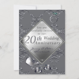 Invitación 20º Aniversario Platino Esmeralda